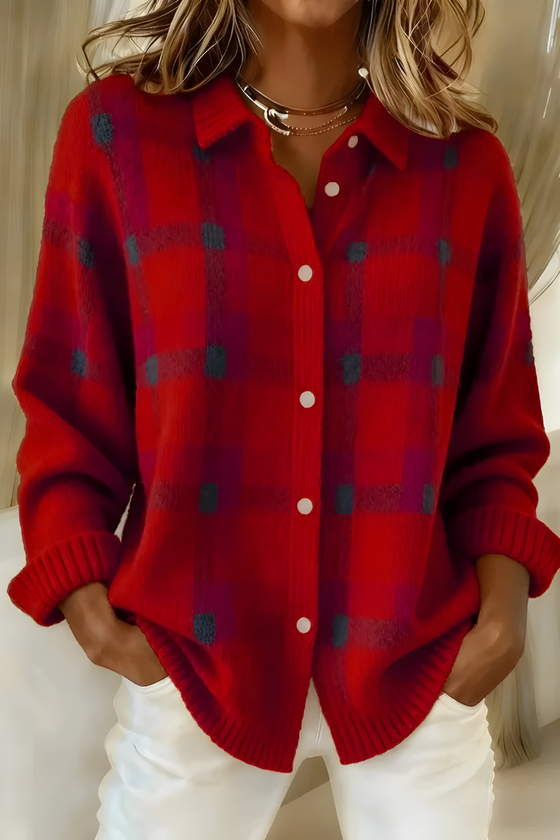 Ashara - Blød ternet cardigan