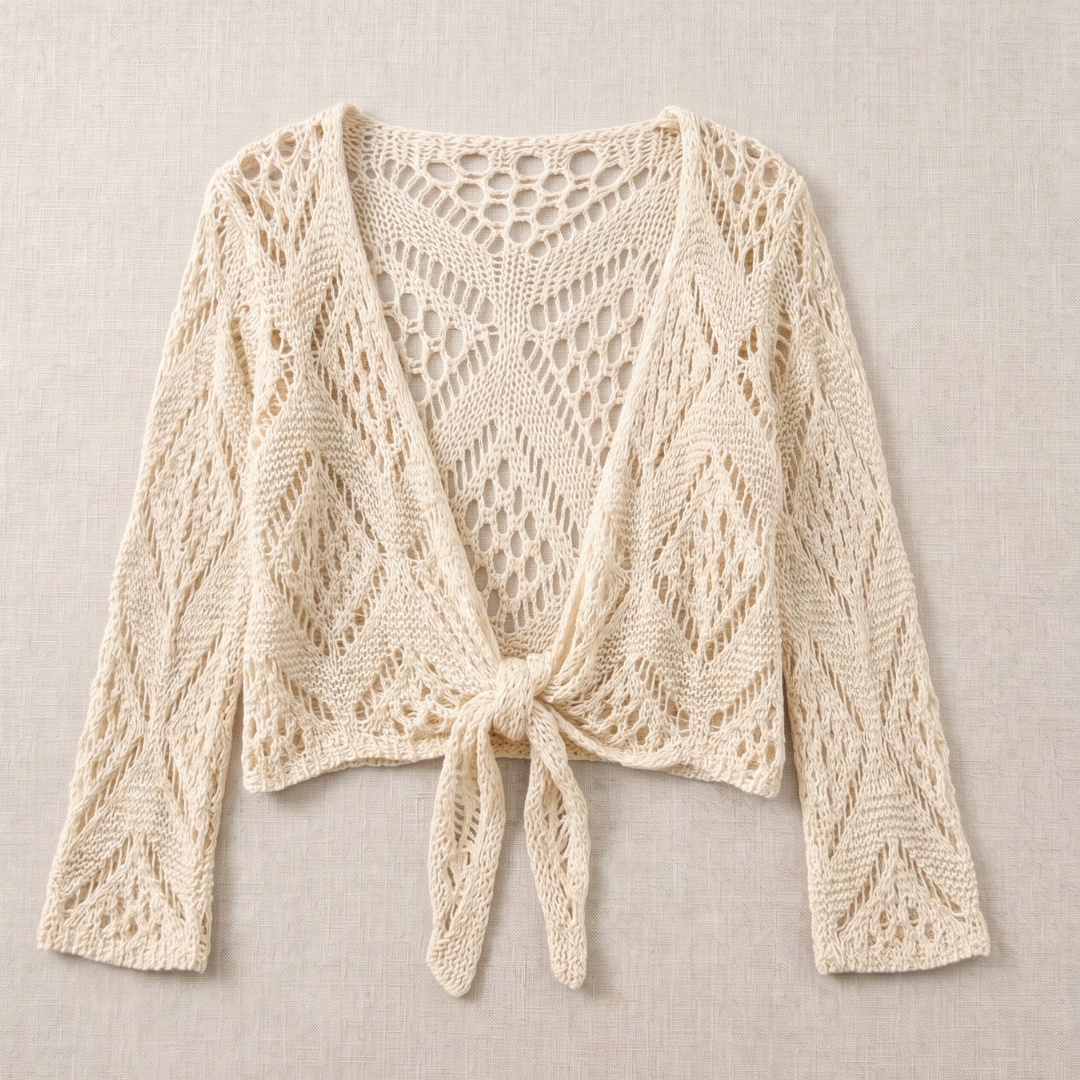 Aravelle - Åbenstrikket cardigan