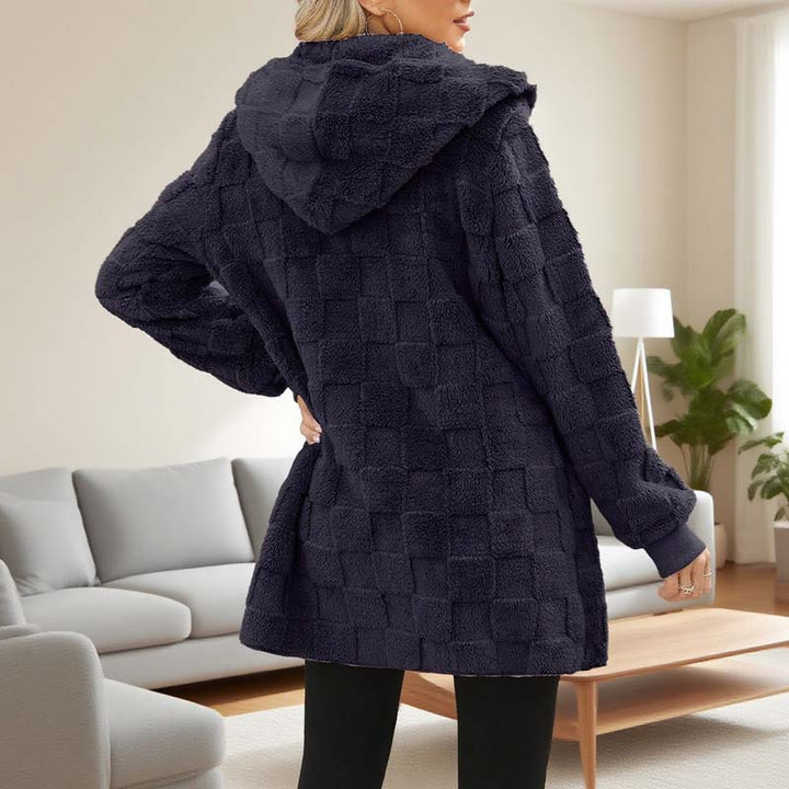 Zinnabelle - Plysset cardigan med hætte