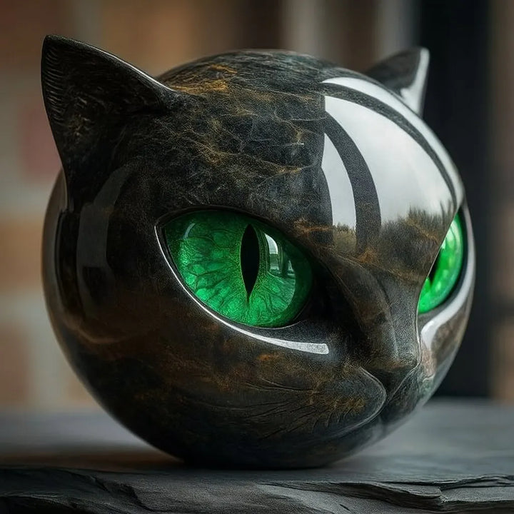 Bellanora - Skulpturelt kattehoved-ornament