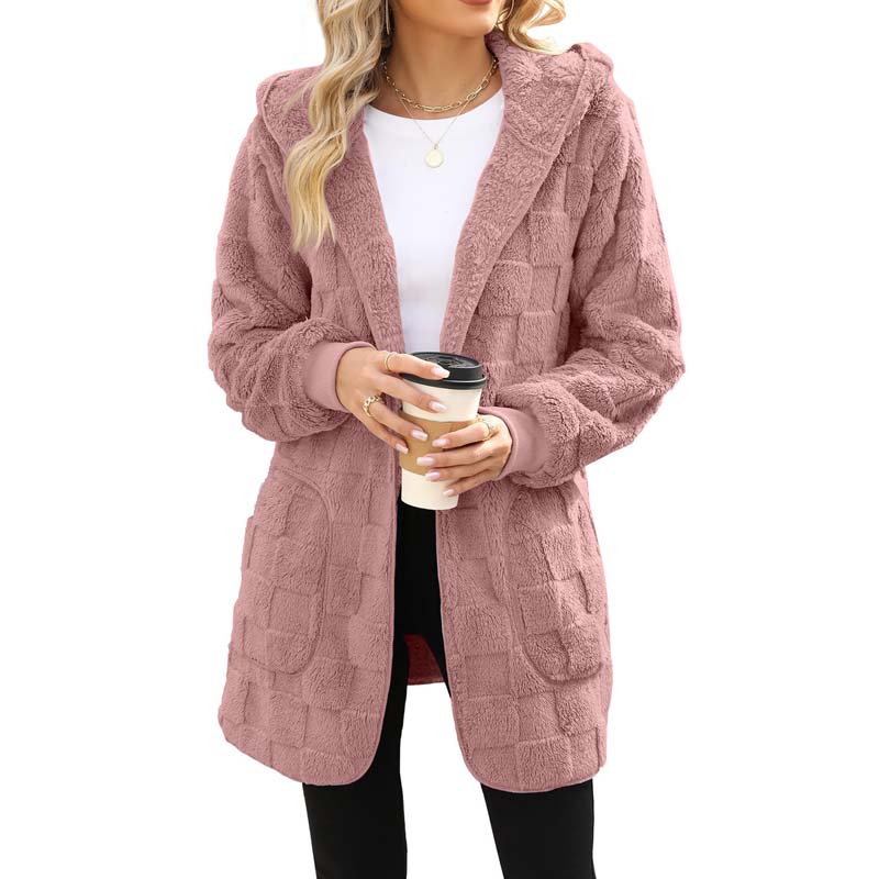 Zinnabelle - Plysset cardigan med hætte