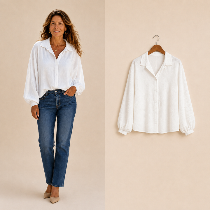 Adorina - letfaldende bluse