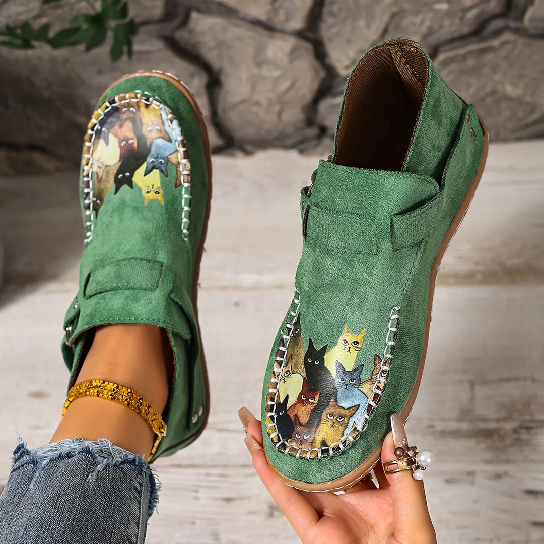 Cara - Komfortable loafers med spændedetalje