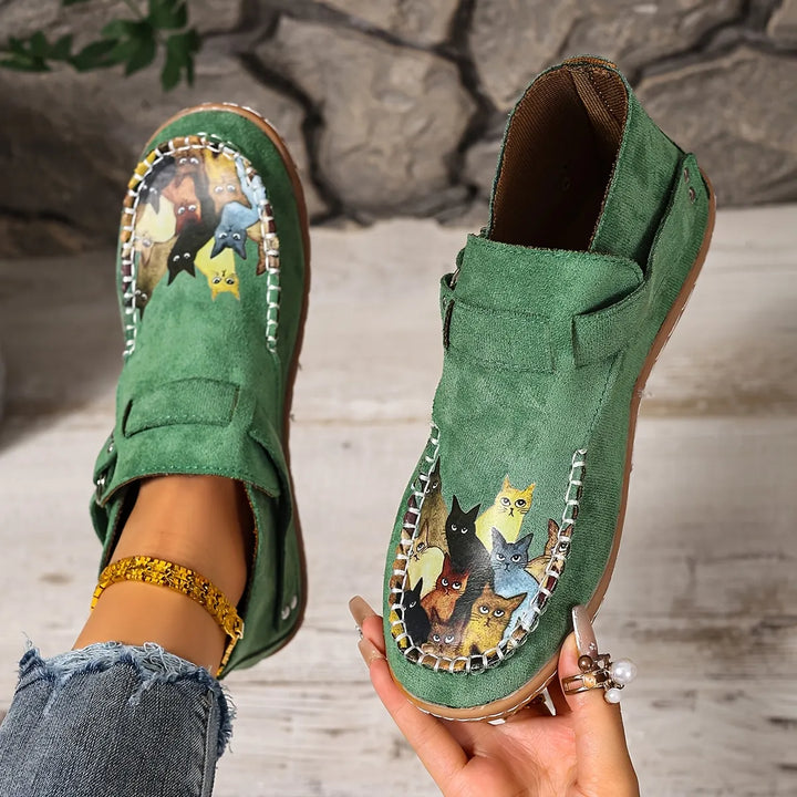 Cara - Komfortable loafers med spændedetalje