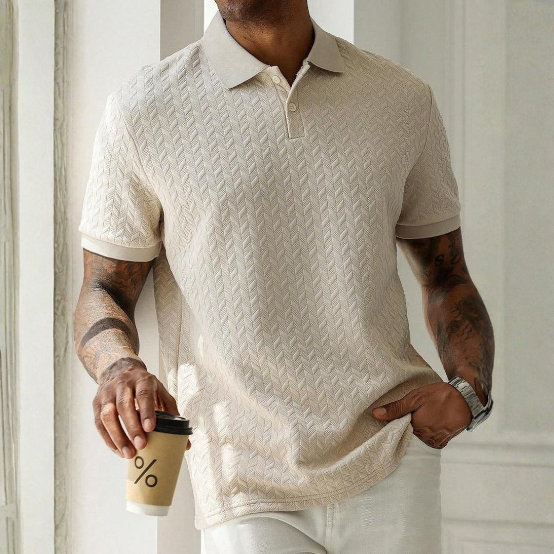 Halver - Tekstureret poloshirt