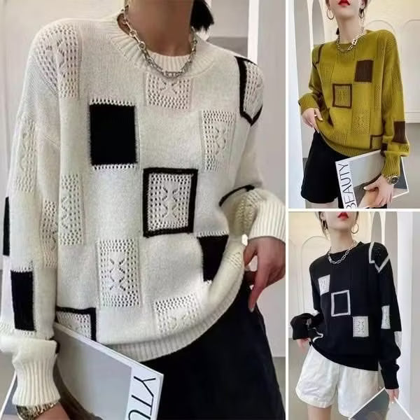 Adorelle - Kunstfærdig patchwork-striktrøje