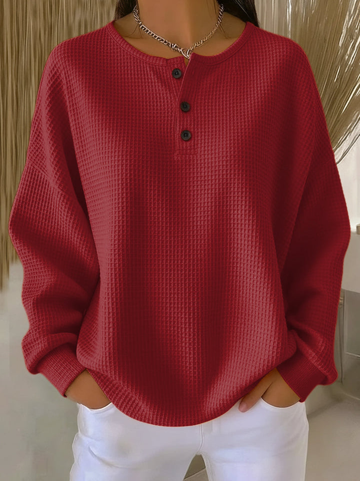 Carabelle - Tekstureret henley-sweatshirt