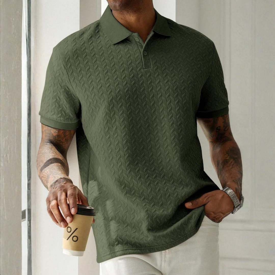 Halver - Tekstureret poloshirt