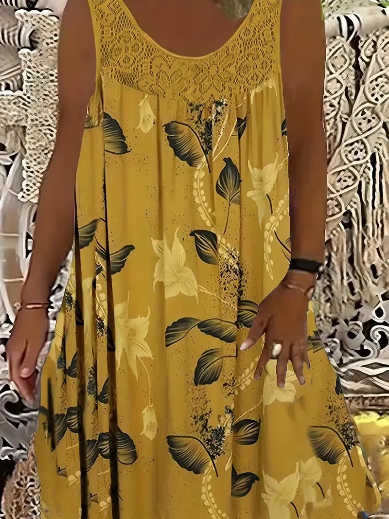 Ariadne - Elegant blomstret shiftkjole