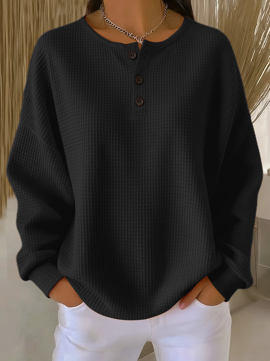 Carabelle - Tekstureret henley-sweatshirt