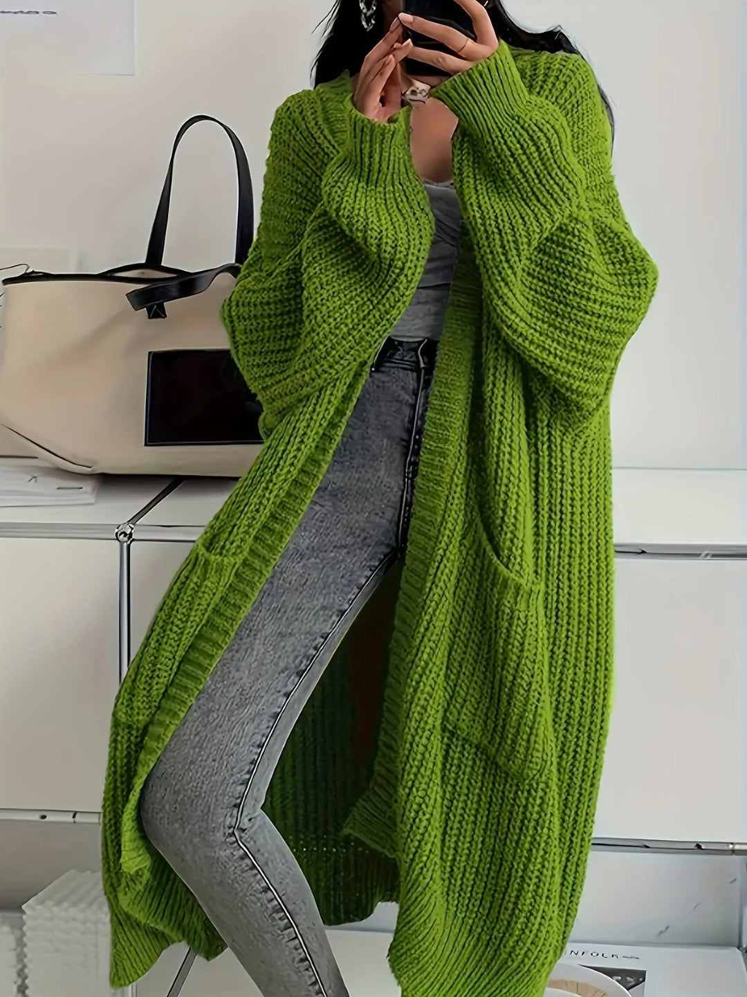Rosalienne - ultrablød lang cardigan