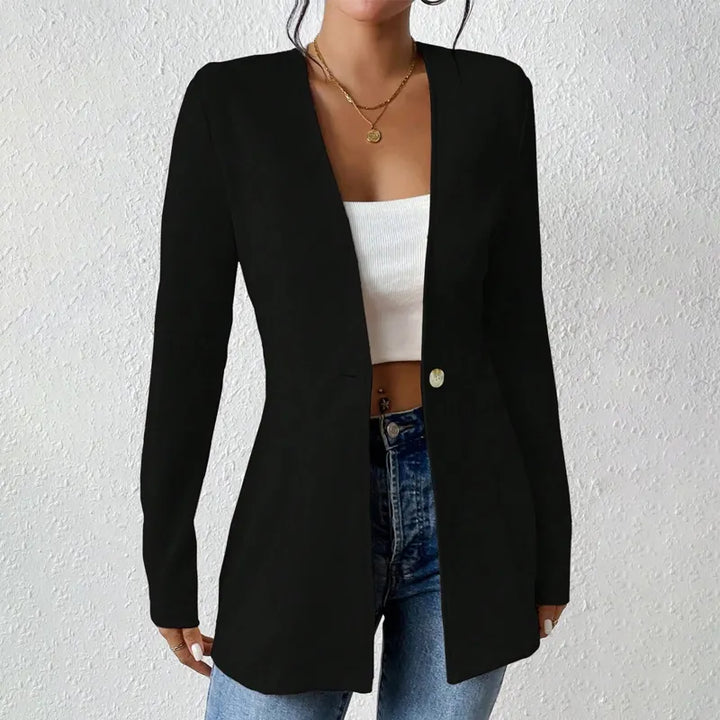 Alivienne - Figursyet blazer med én knap