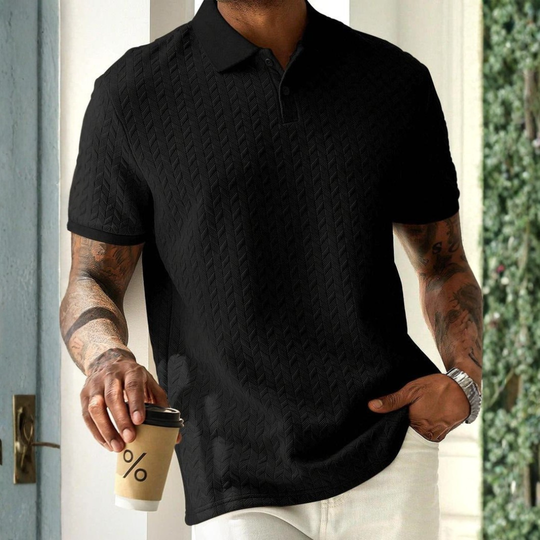 Halver - Tekstureret poloshirt