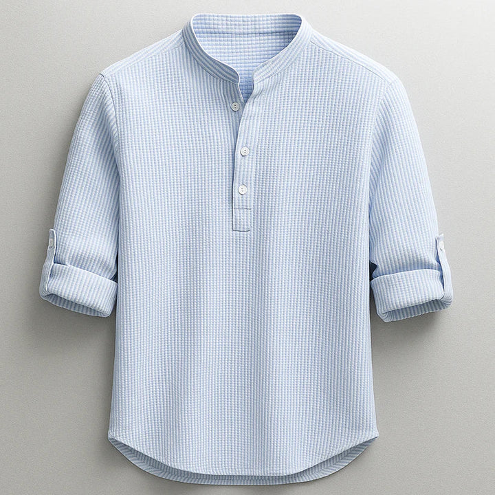 Jarvis - tekstureret henley-skjorte