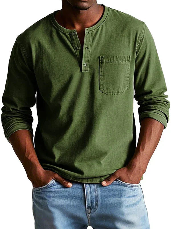 Emmett - Blød Henley T-shirt