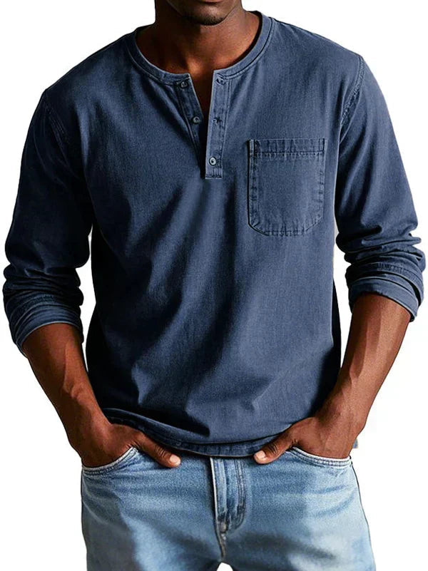 Emmett - Blød Henley T-shirt
