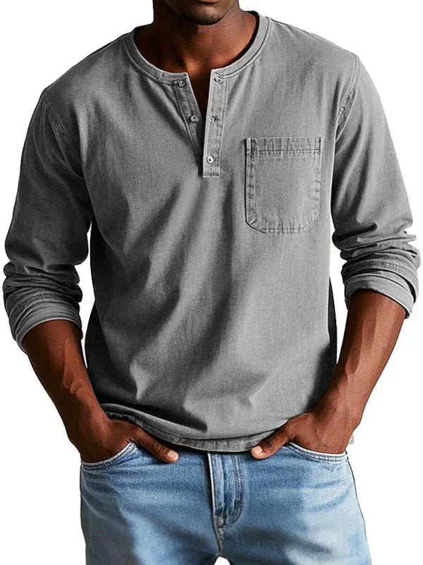 Emmett - Blød Henley T-shirt