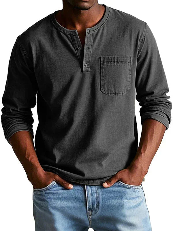 Emmett - Blød Henley T-shirt