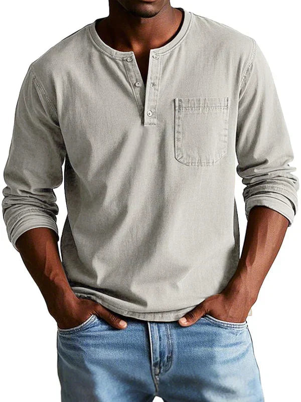 Emmett - Blød Henley T-shirt