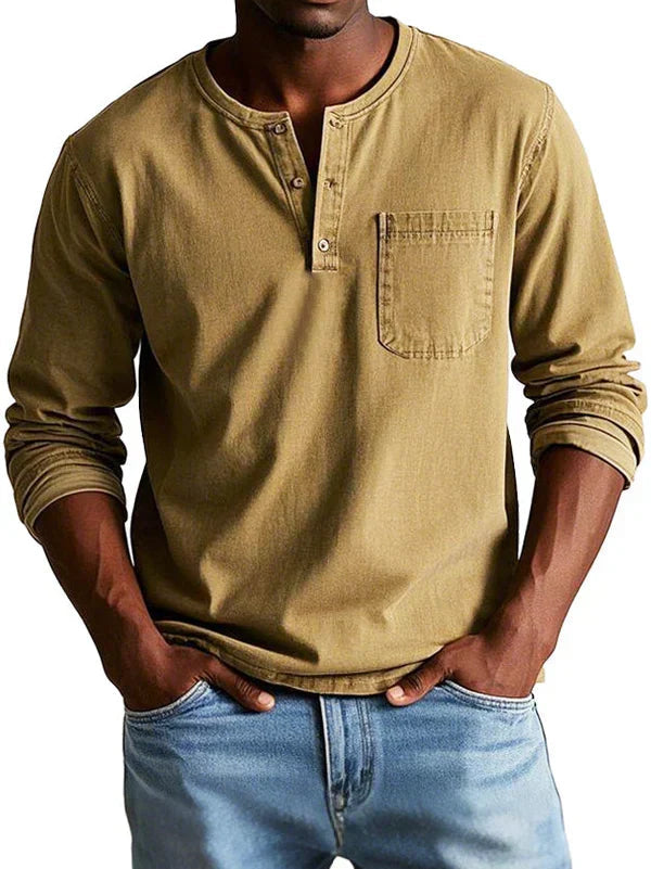 Emmett - Blød Henley T-shirt