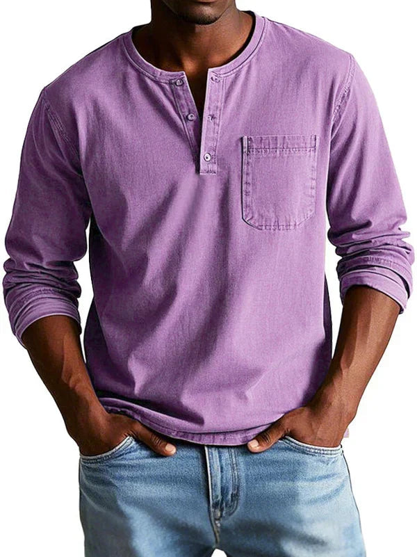 Emmett - Blød Henley T-shirt