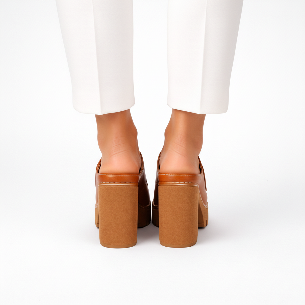 Melisande - polerede plateaupumps