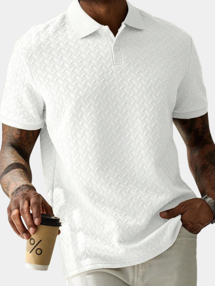 Halver - Tekstureret poloshirt