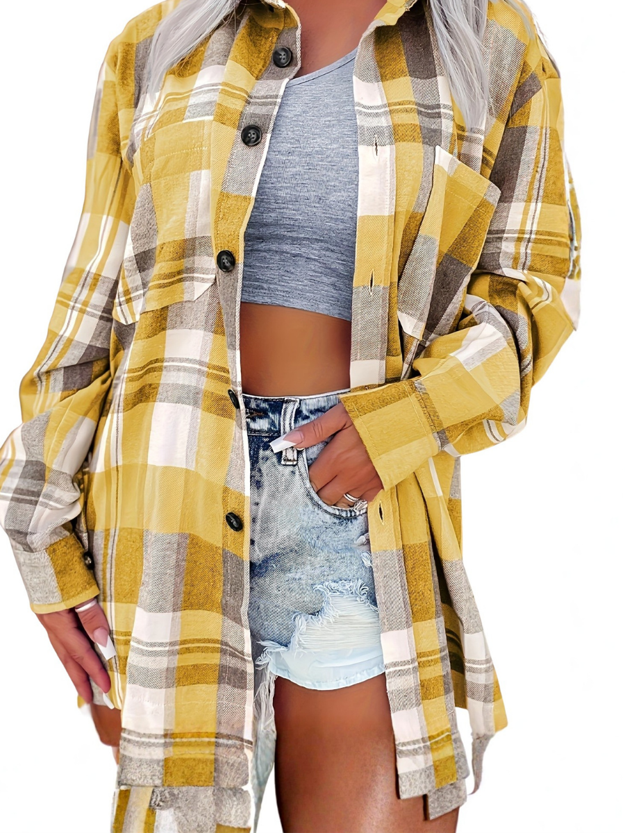 Nadira - Let gingham-ternet skjorte