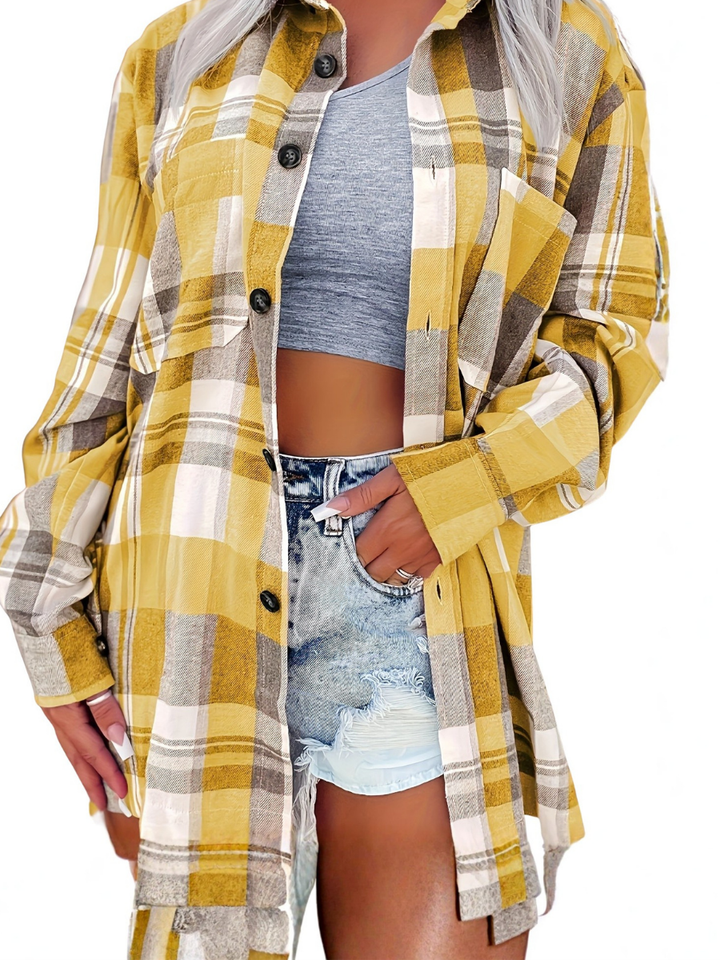 Nadira - Let gingham-ternet skjorte