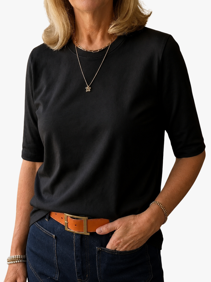 Isara - Ultrablød T-shirt med halvlange ærmer