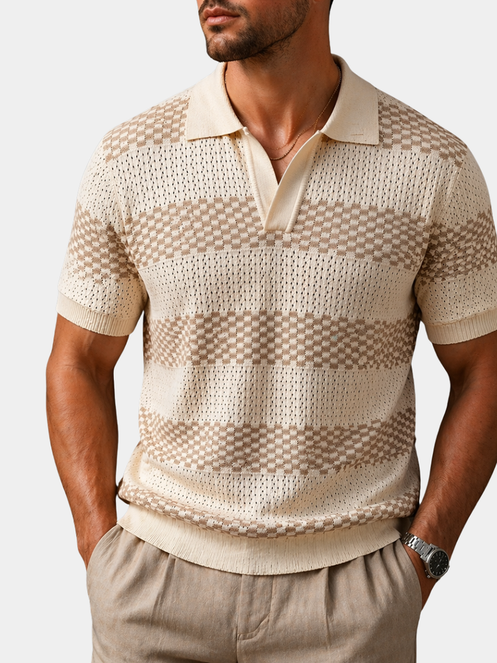 Alden - Strukturstrikket polo