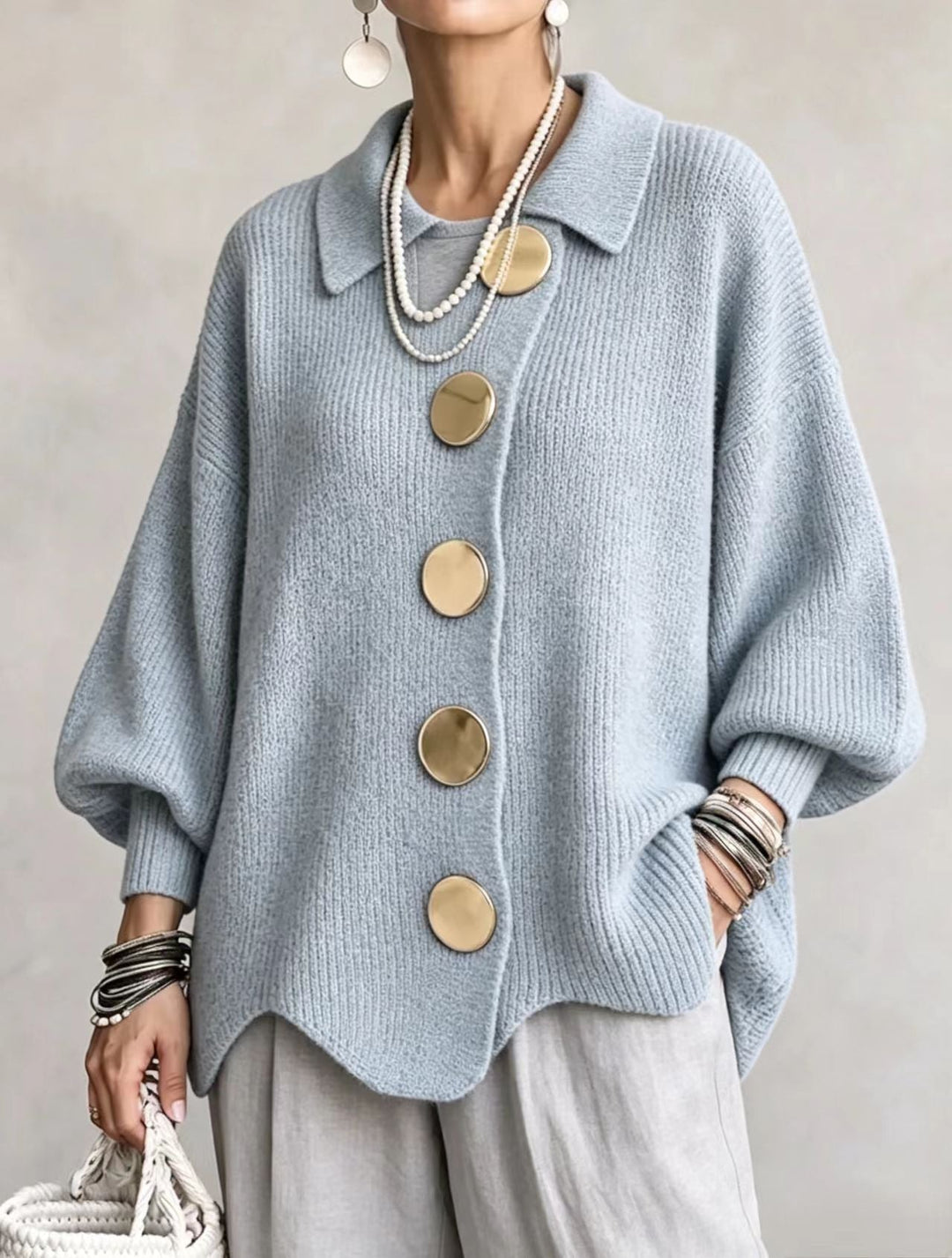Kaelinae - Kraftig oversize cardigan