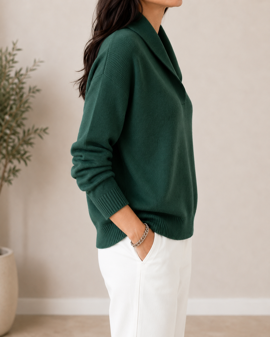 Amandina - Blød V-hals-sweater