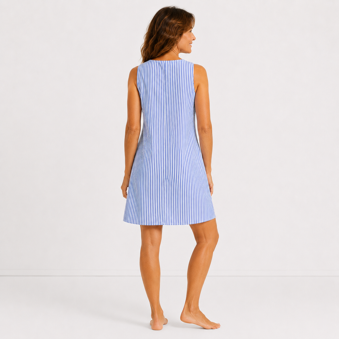 Jolina - soft-touch stribet sommerkjole