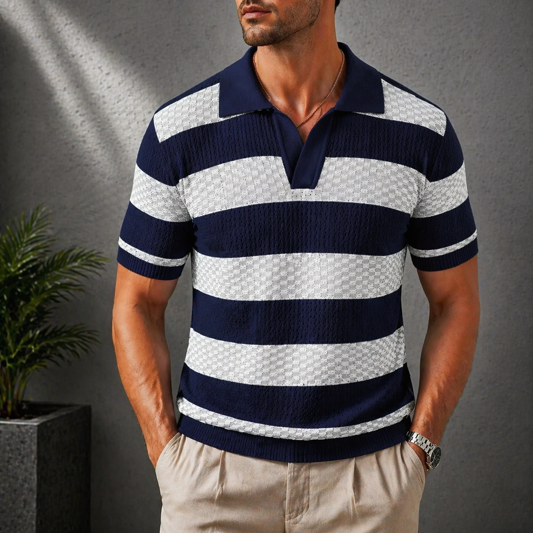 Alden - Strukturstrikket polo
