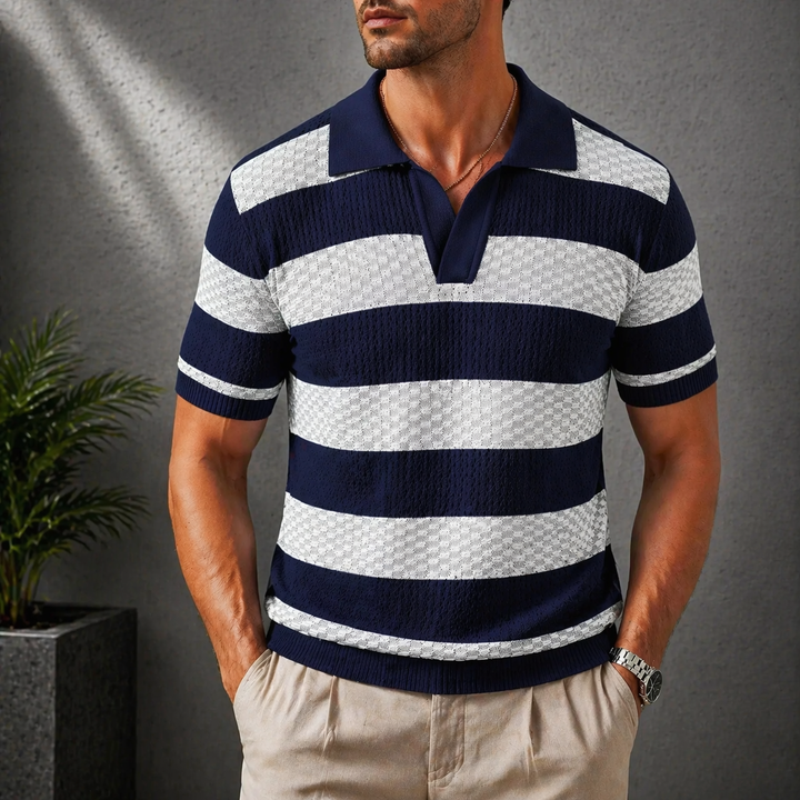 Alden - Strukturstrikket polo