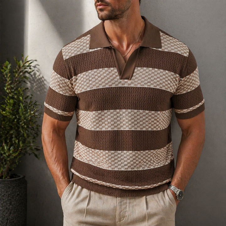 Alden - Strukturstrikket polo