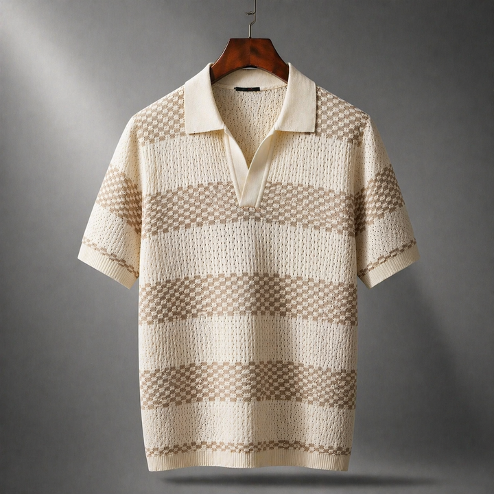 Alden - Strukturstrikket polo