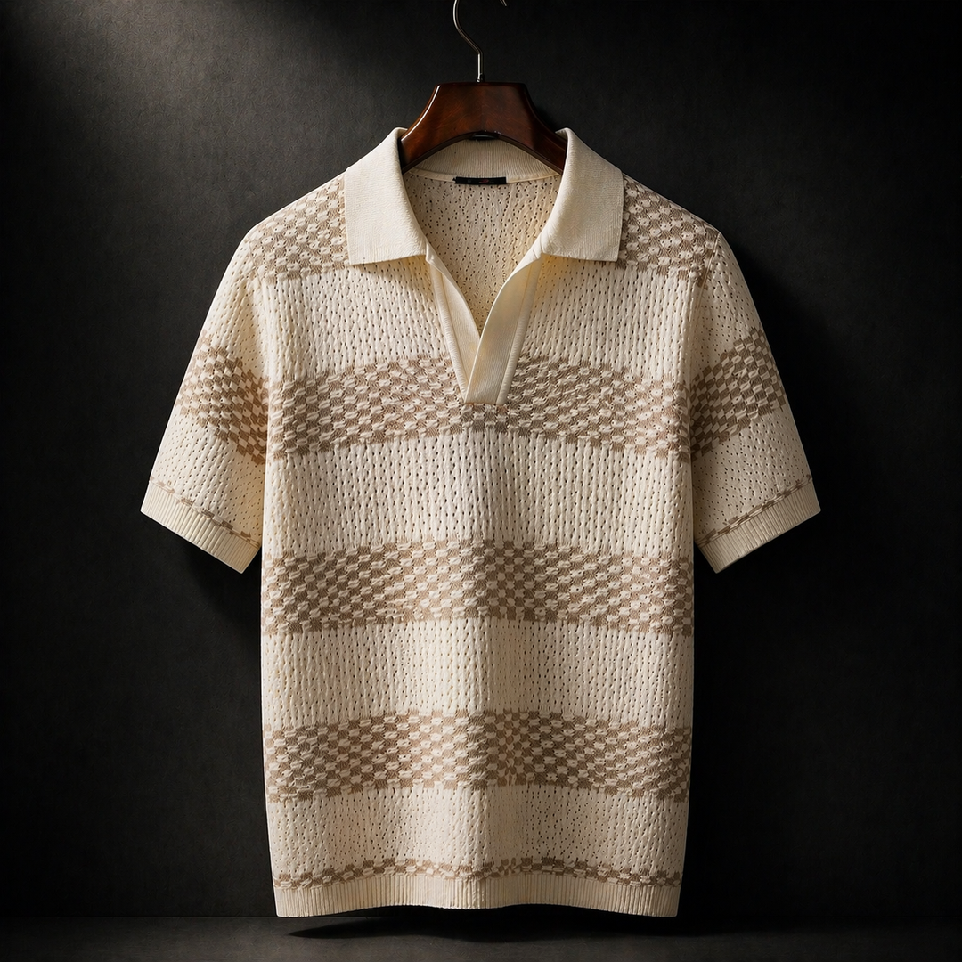 Alden - Strukturstrikket polo