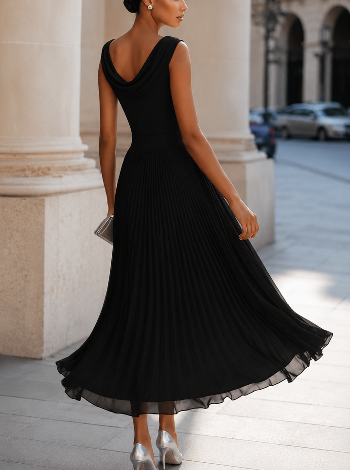 Carissa - Elegant draperet midikjole