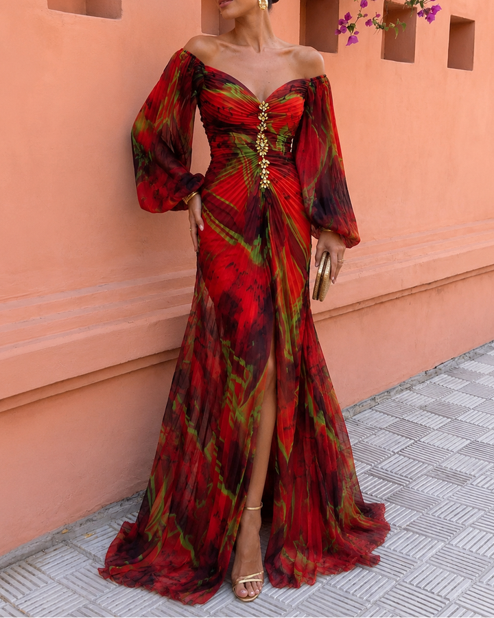 Avalora - Elegant blomstret maxikjole