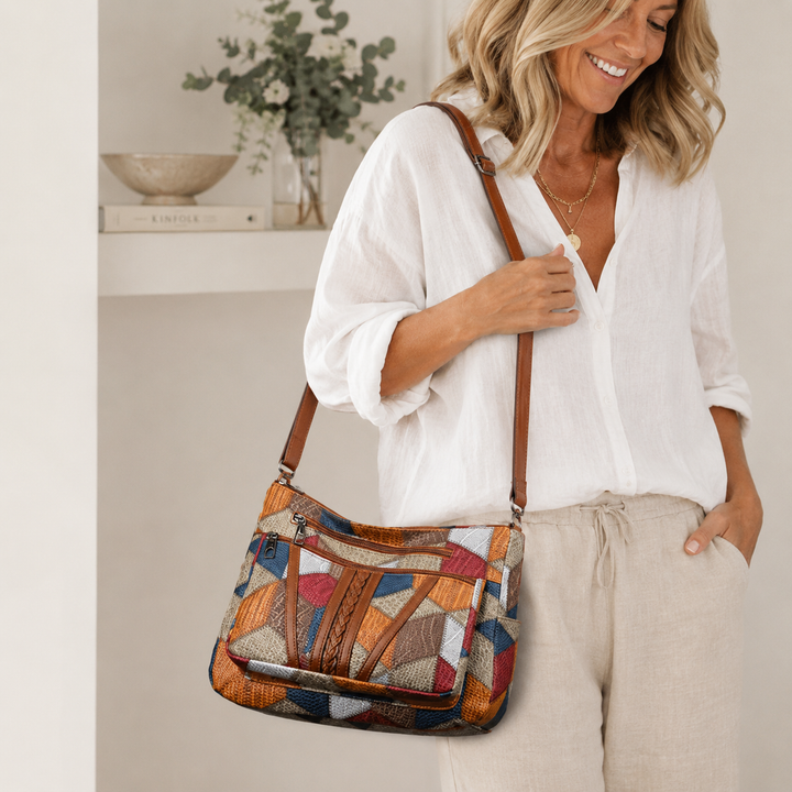 Lauranique - Blød patchwork crossbody-taske