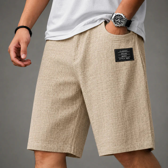 Caelan - Raffinerede hørshorts