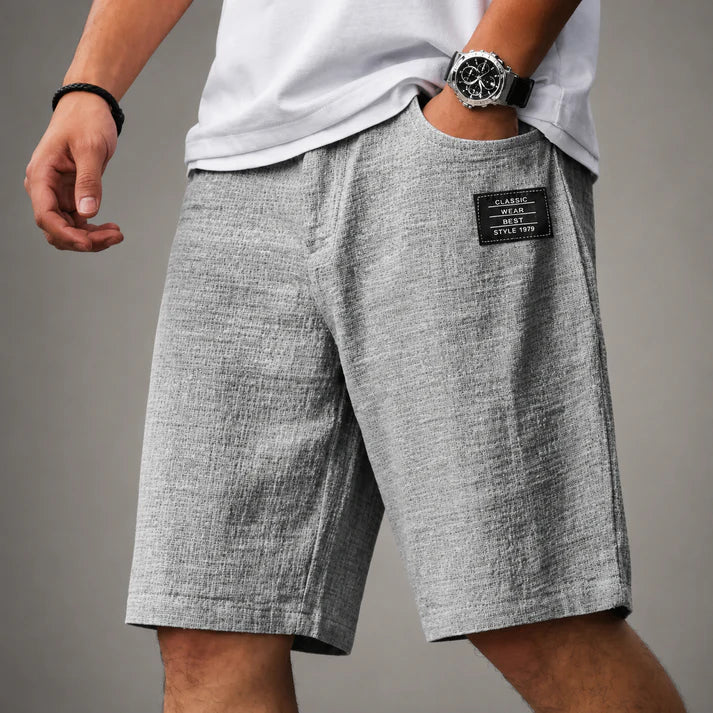 Caelan - Raffinerede hørshorts