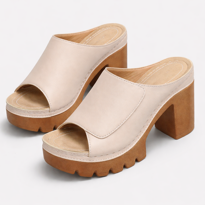 Melisande - polerede plateaupumps