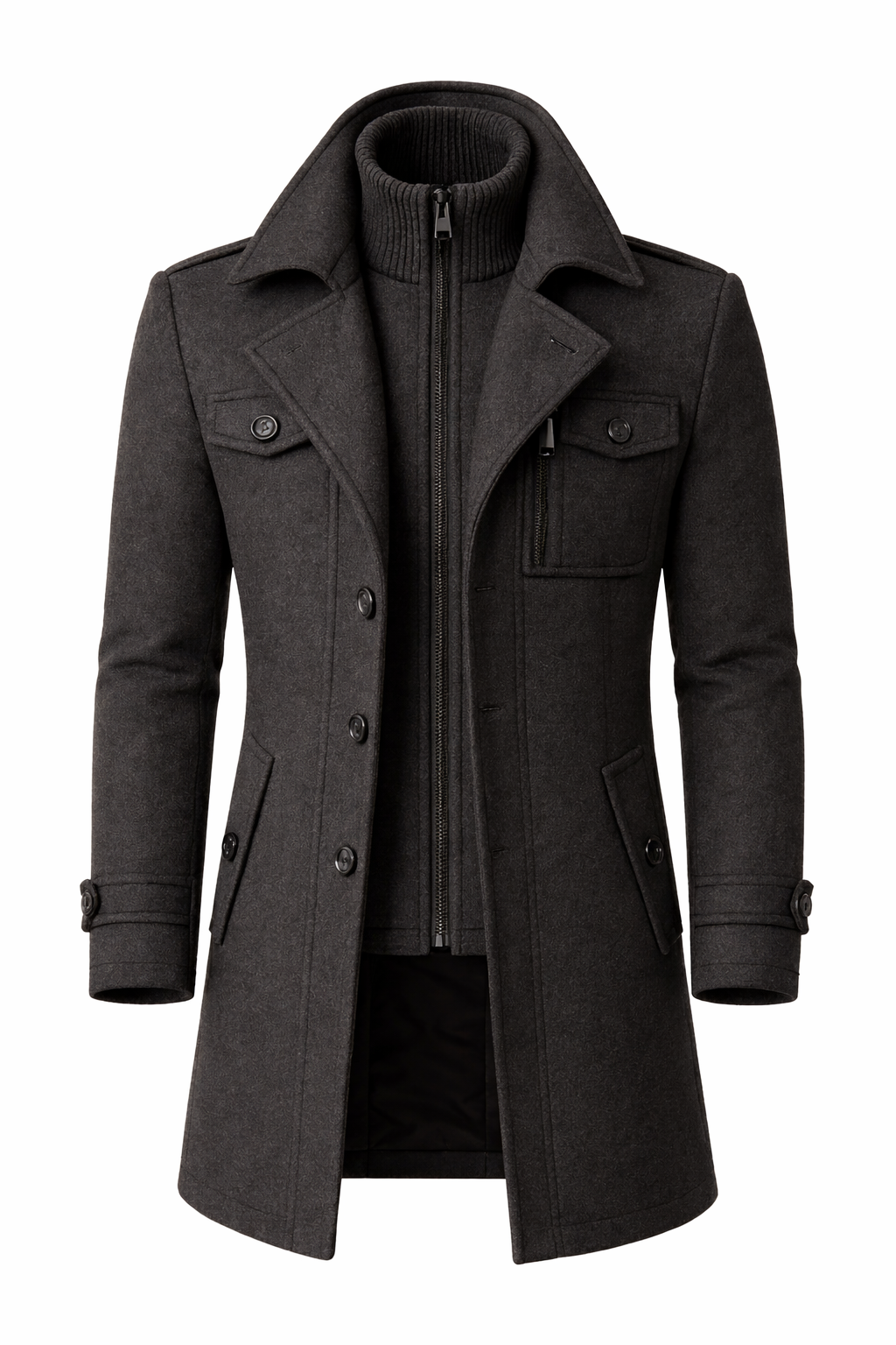 Ivan - Dobbeltbrystet lang frakke