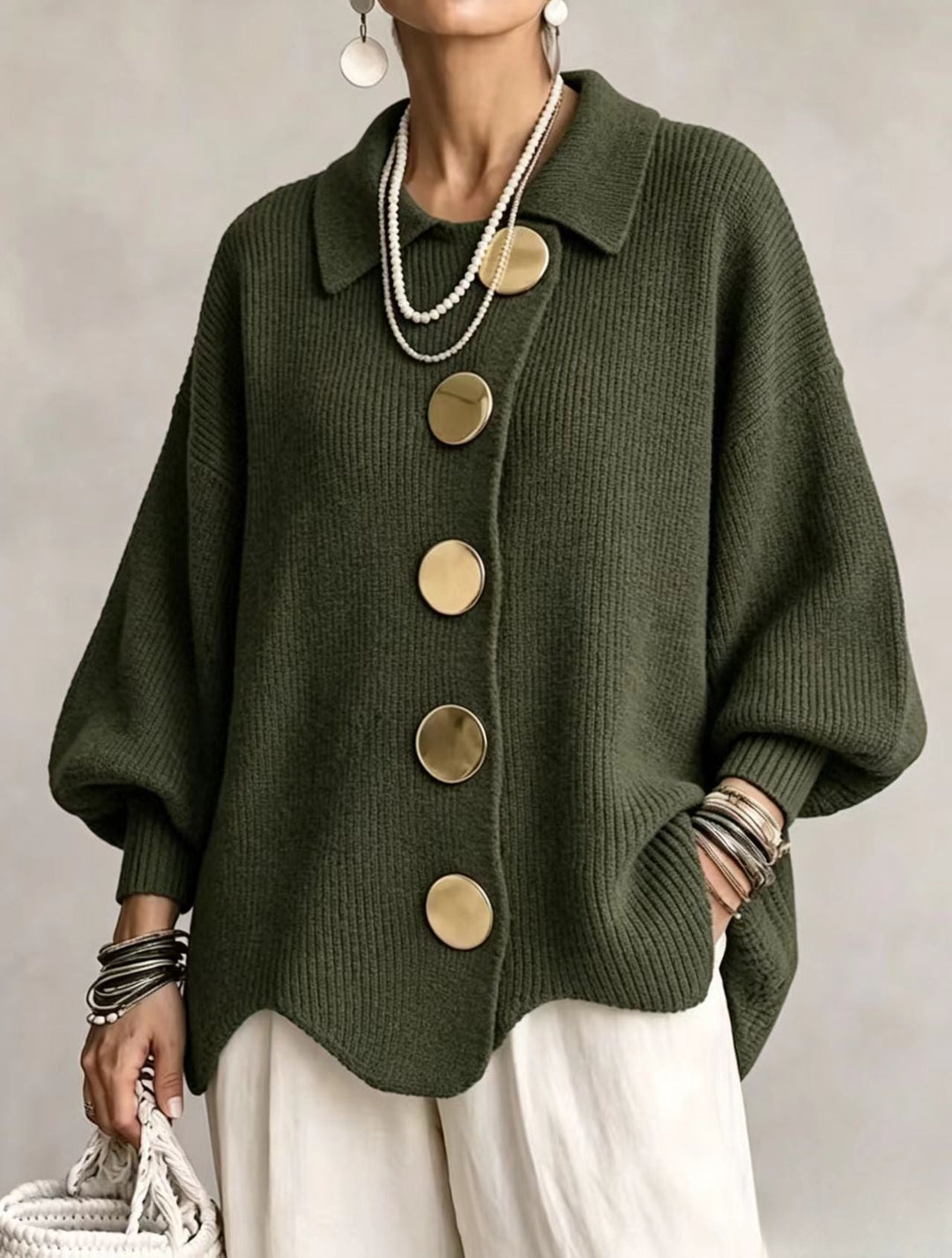 Kaelinae - Kraftig oversize cardigan