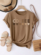 Sarai - grafisk T-shirt med kaffehjerte