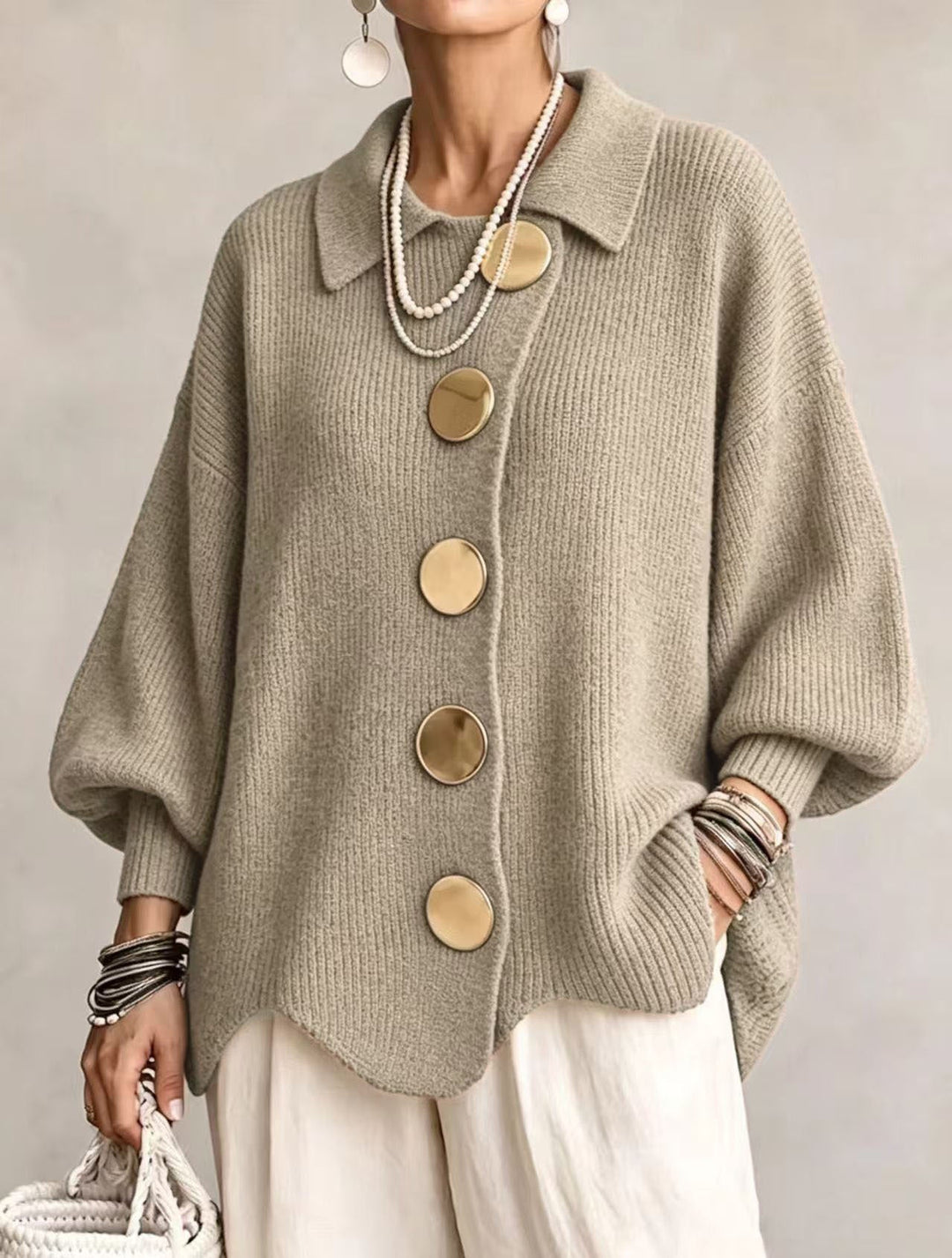 Kaelinae - Kraftig oversize cardigan