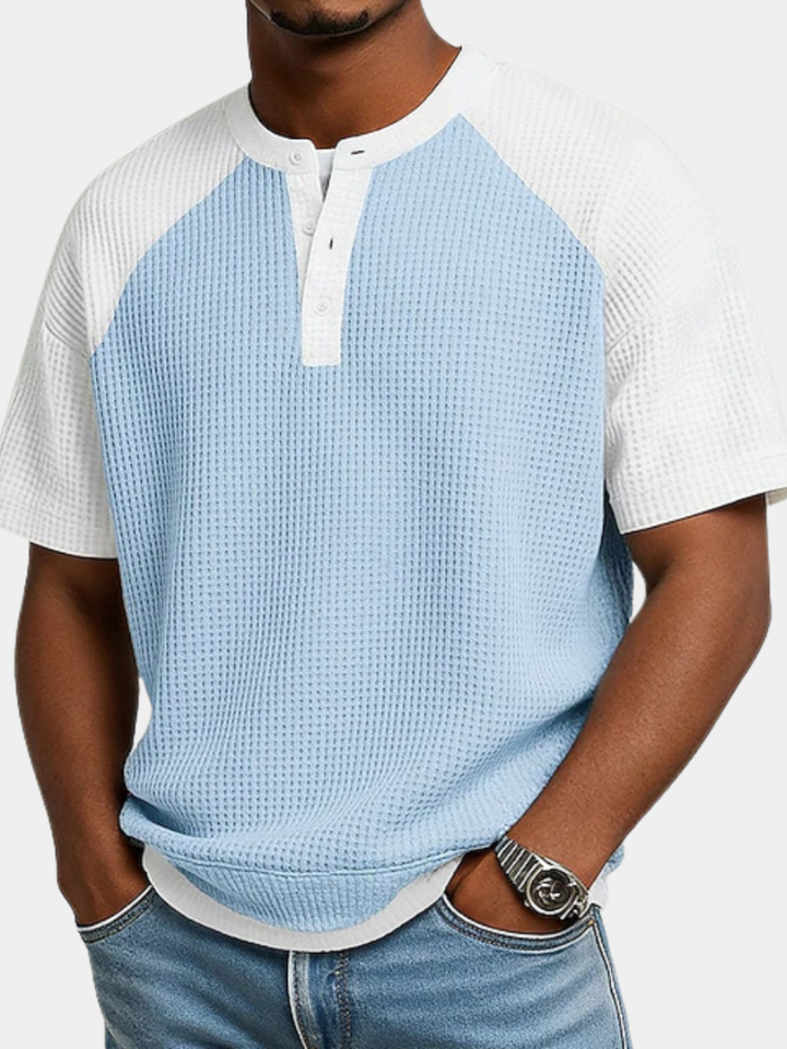 Arbor - Tekstureret vaffelstrikket poloshirt